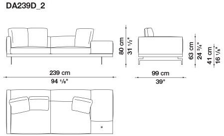 B&B Italia 3-х местный тканевый диван с шезлонгом Dock sun-id-1355318 - Вид №86