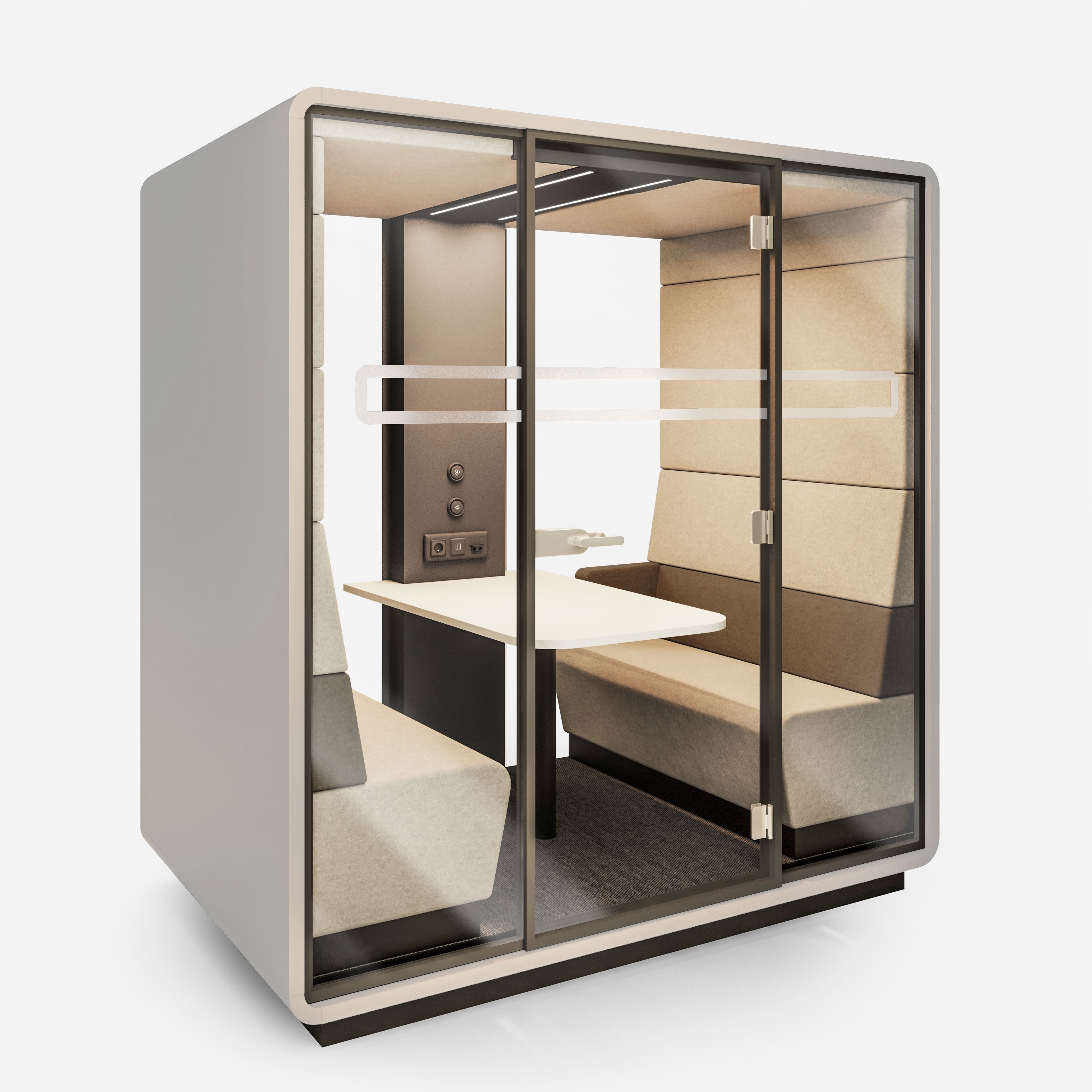 Многосторонняя акустическая офисная кабина со встроенным освещением Mikomax Smart Office Hushoffice ARCH-00086277 - Вид №27