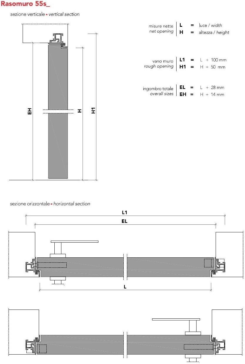 Lualdi Распашная сотовая дверь со скрытыми петлями Rasomuro 55 Santreyd sun-id-1420556 - Вид №4