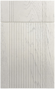 Фасады для кухни Модерн Фрезеровка «Риффель» Дуб фактурный белый №513