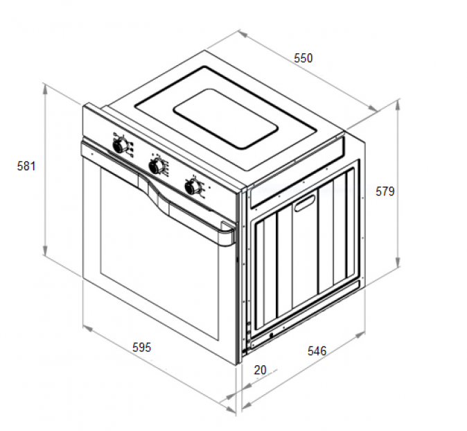 9225921 Электрический духовой шкаф SCHTOFF Decor 445 белый STDN-0101607 - Вид №1