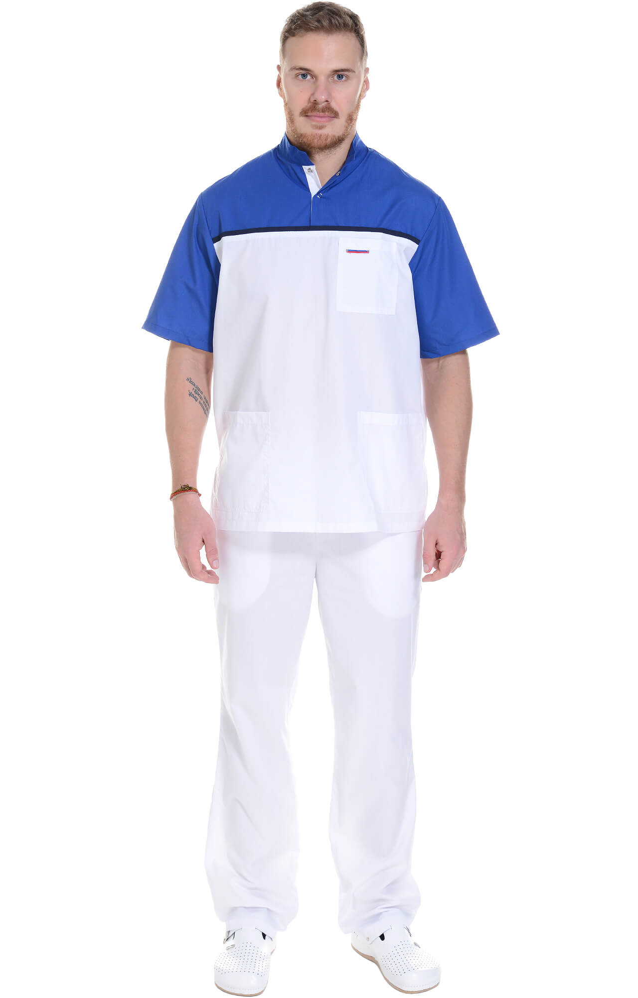 61950 Костюм "Лидер" белый василек  Медицинская одежда  размер 60-62/170-176 Спецодежда  - Вид №12