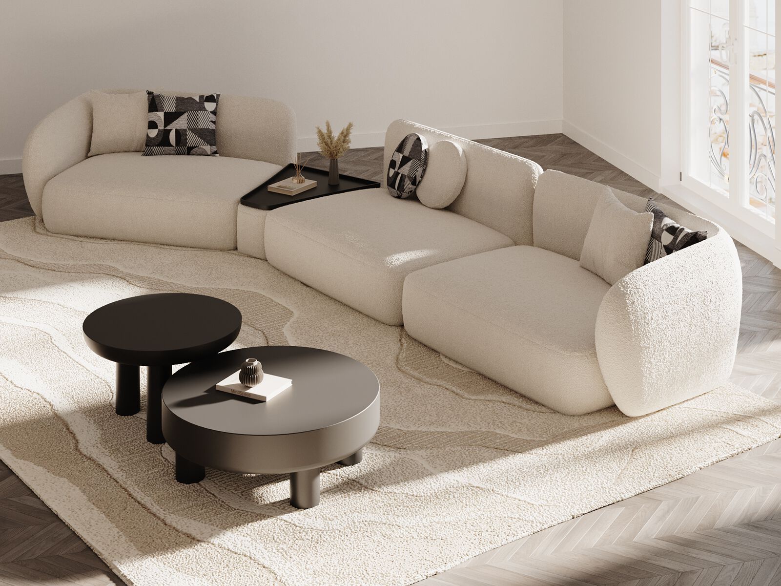 Секционный диван из ткани ANA ROQUE INTERIORS ARCH-00056191 - Вид №2