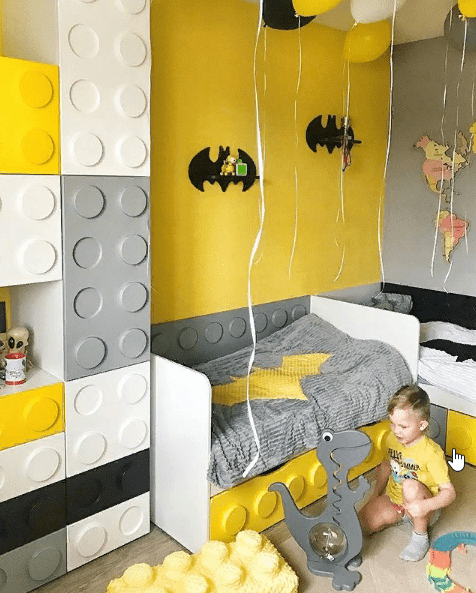Детский диван-кровать с дополнительным спальным местом "Бэтмен" МАНДАРИН ЛЕГОЛЕНД 178720 Желтый Santreyd  - Вид №5