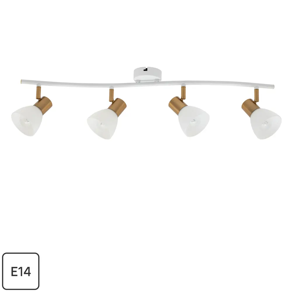Спот поворотный Arte Lamp Falena 4 лампы E14 12 м² цвет белый STLM-2202822