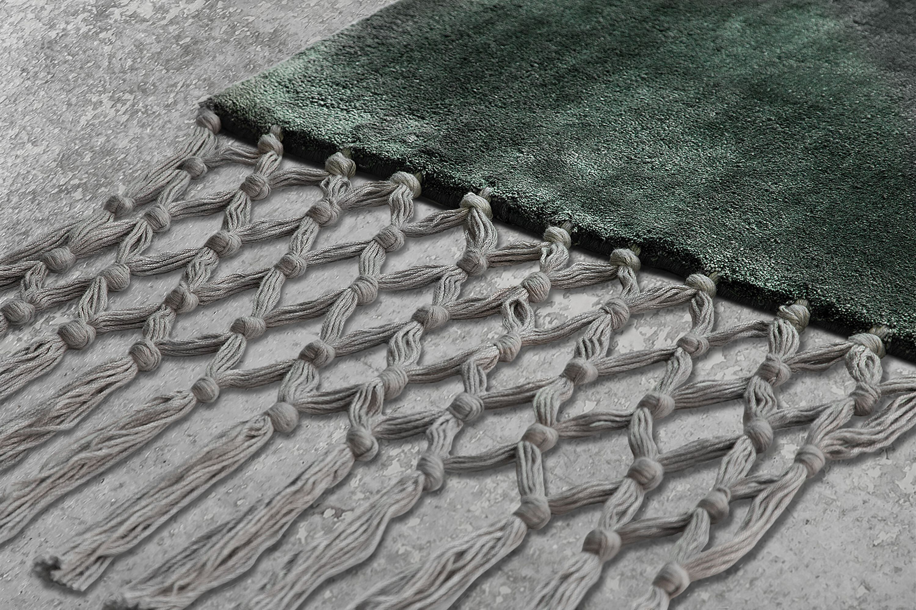 Шелковый прямоугольный ковер ручной работы Baxter FRINGES ARCH-00063107 - Вид №3