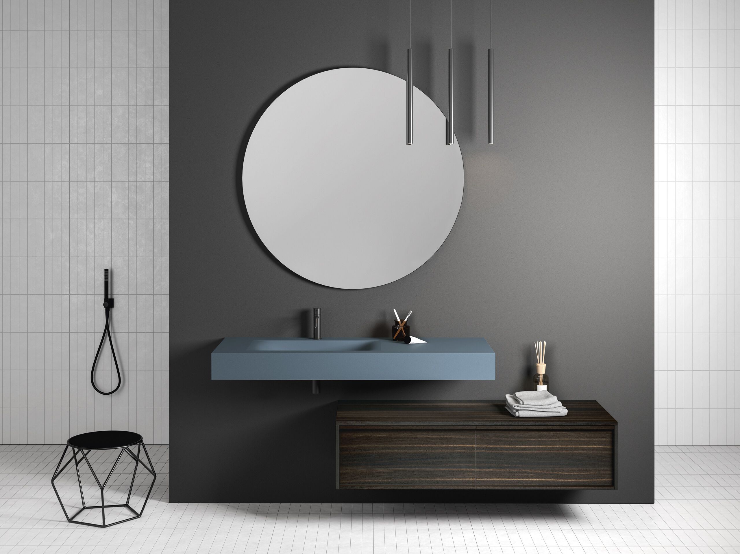 Шкаф для ванной комнаты с раковиной STOCCO Loop 53 ARCH-00011199