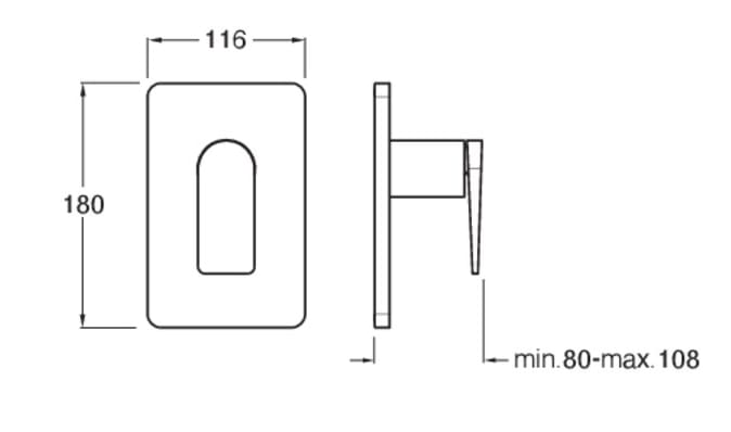 2-полосный переключатель CRISTINA Rubinetterie Blade ARCH-00086209 - Вид №2