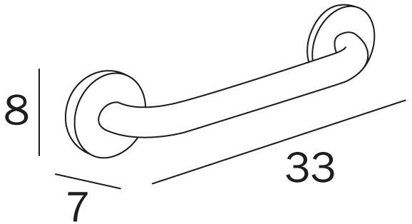 INDA® Поручень фиксированный из нержавеющей стали Inox A1490m - Вид №2
