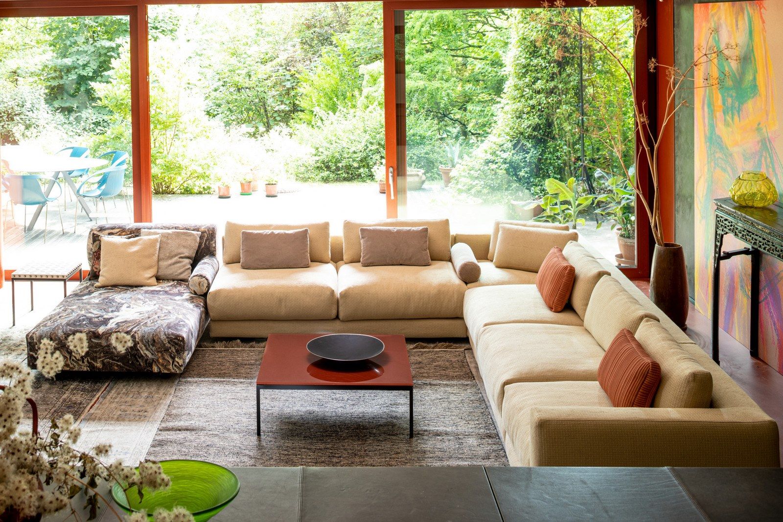 Квадратный стальной и стеклянный журнальный столик для гостиной MOROSO Salon Nana ARCH-00134514 - Вид №9