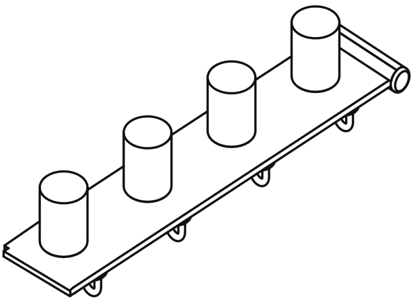 800.03.410 Набор удлинителей для держателей зубных щеток с крючком, 4 места HEWI Kids - Вид №11