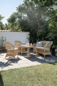 2-местный садовый диван из алюминия и ArtFibre