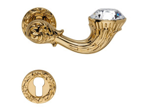 Латунная ручка в стиле Людовика XIV с кристаллами Swarovski® с насадкой