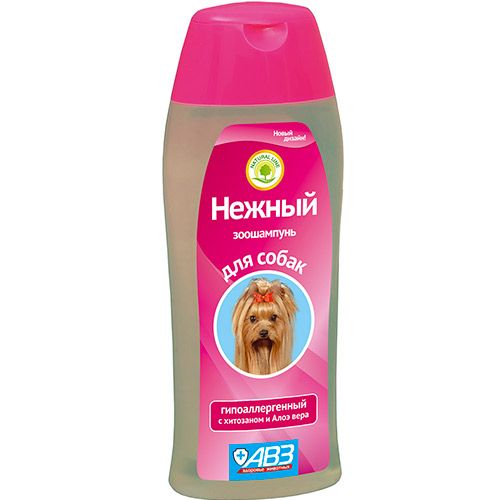 Т0036748 Шампунь для собак Нежный гипоаллергенный с хитозаном и алоэ вера 270мл АВЗ 