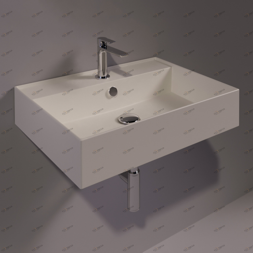 AG61SABBIAMATT Подвесная раковина настенная прямоугольная Simas Agile бежевая