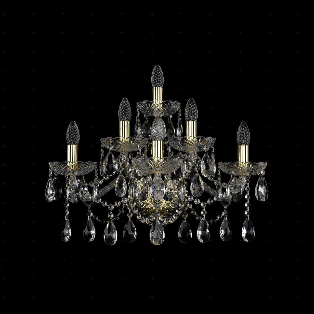 Бра настенное золотистое Bohemia Ivele 1413B XL BOHEMIA IVELE СВЕЧА 00-3889043 Золото 