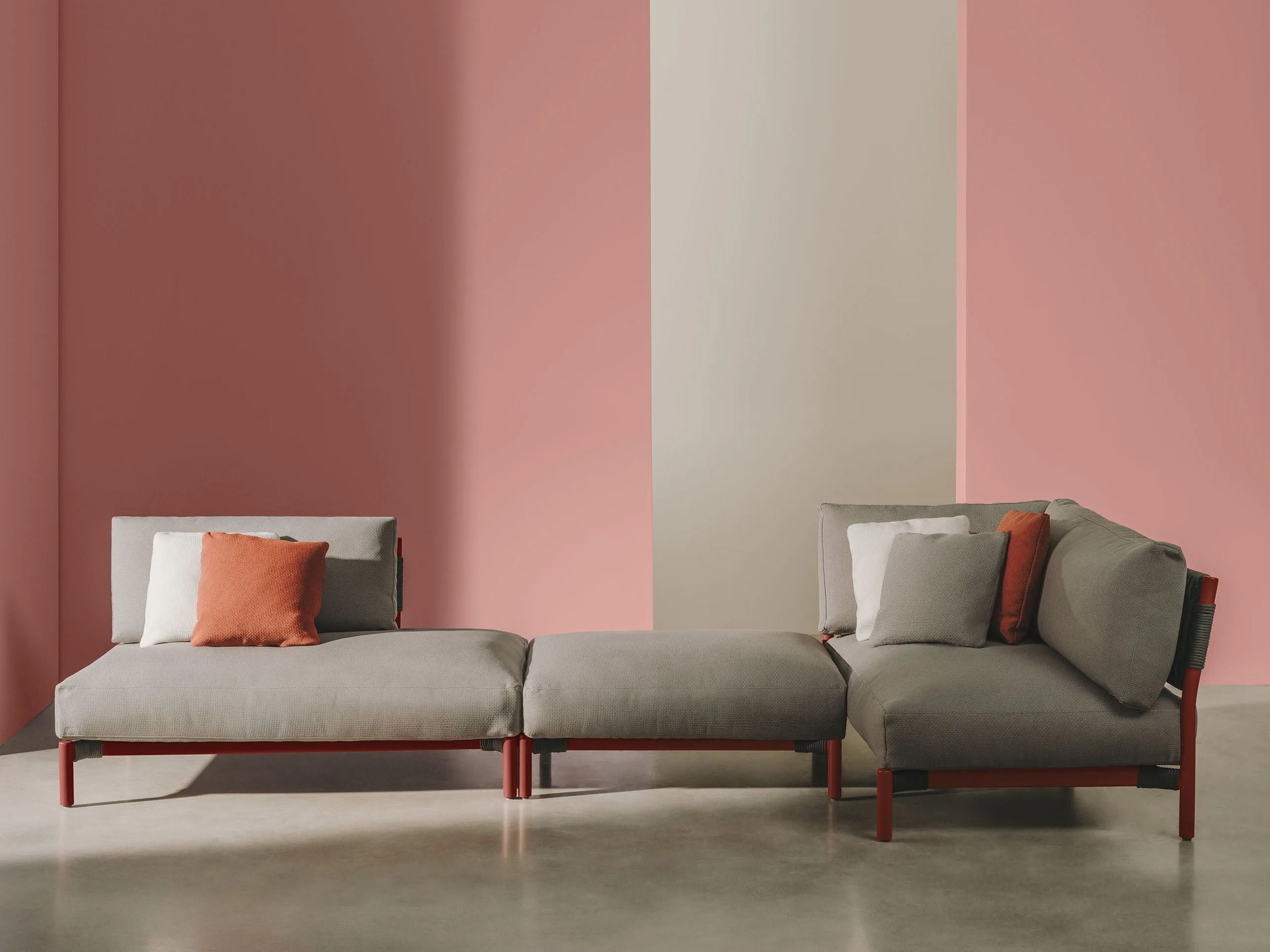 Тканевый модульный садовый диван Andreu World Brezal ARCH-00118738