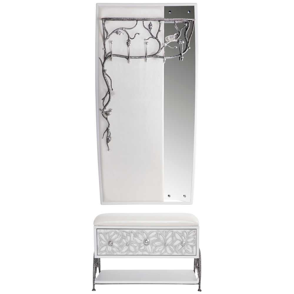 15011,14079 Вешалка и банкетка Терра Серебро BOGACHO 4627196590359, 4627196590342