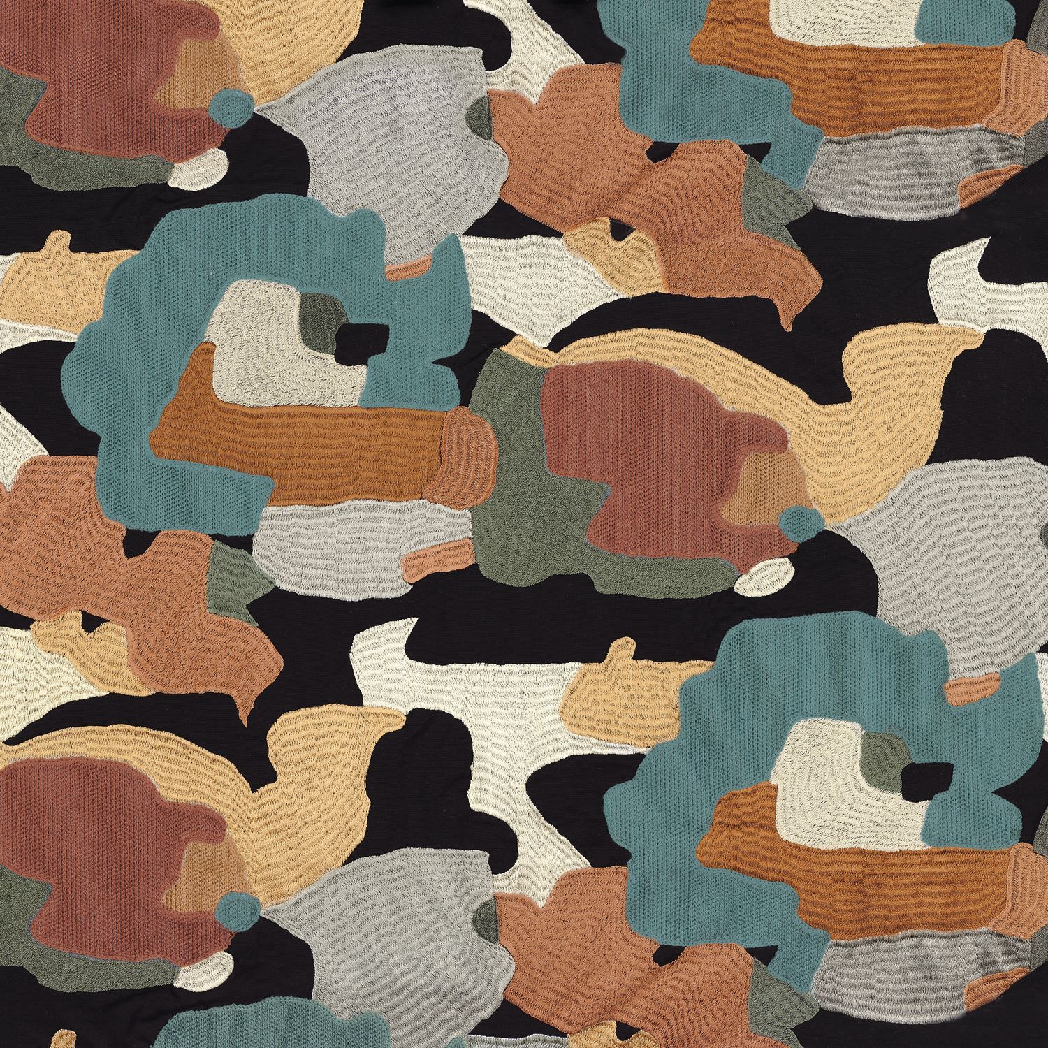 Многоцветная хлопковая вышитая ткань Casamance Parade ARCH-00090781 - Вид №8