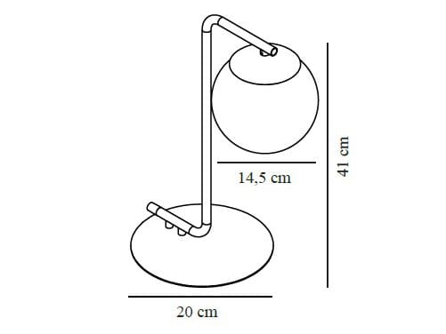 Настольная лампа из металла и выдувного стекла Nordlux Grant ARCH-00051088 - Вид №6
