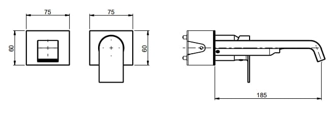 Однорычажный настенный смеситель для раковины Rubinetterie Frattini Птолемей ARCH-00139811 - Вид №9