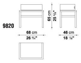 Maxalto Прямоугольная прикроватная тумба из массива дерева с ящиком Thronos sun-id-1469941 - Вид №1