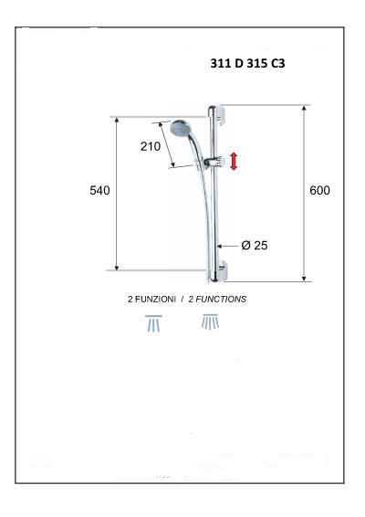 Душевая стойка Remer 311D 311D 114311 - Вид №1