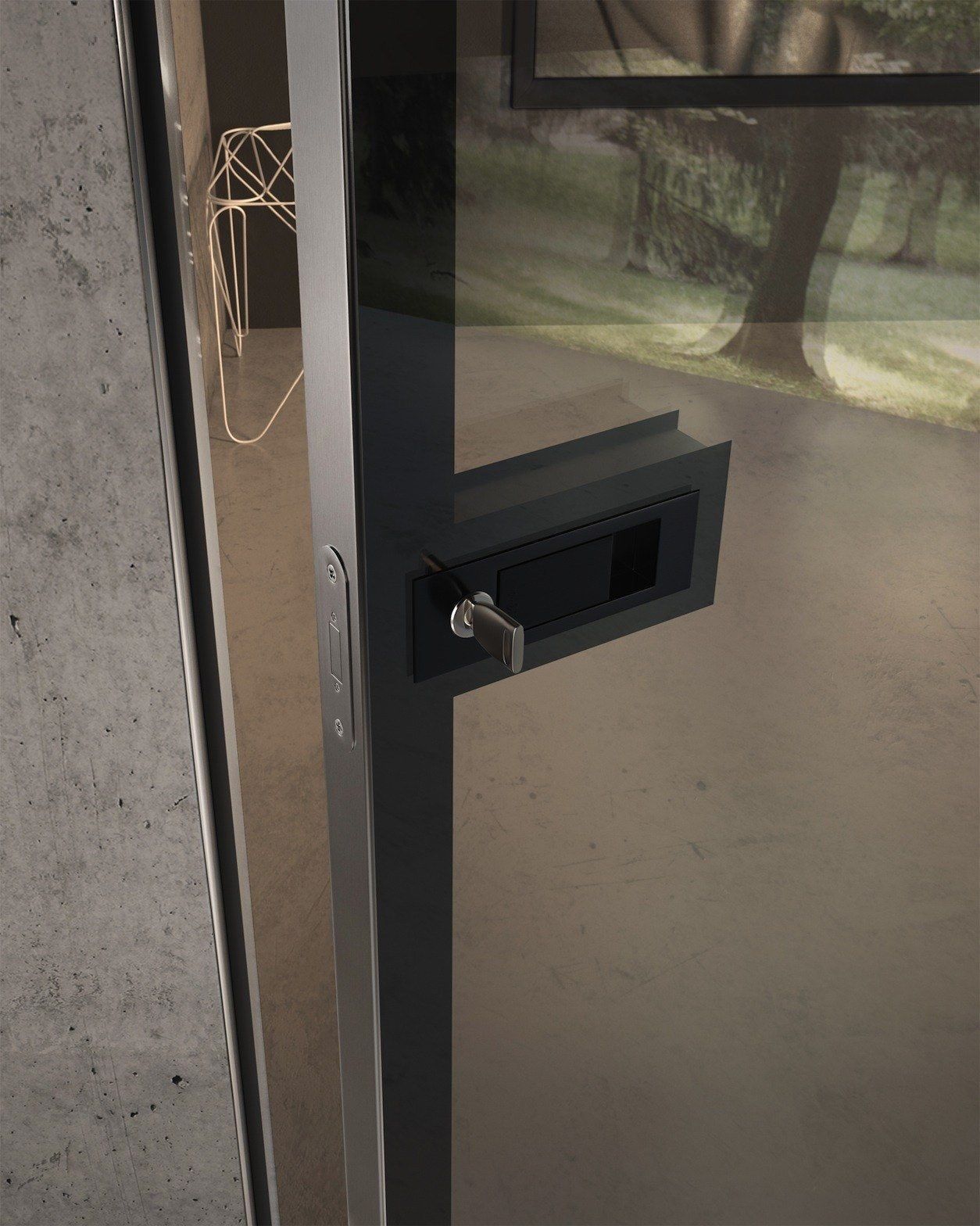 Стеклянная распашная дверь GAROFOLI Bisystem ARCH-00060514 - Вид №9