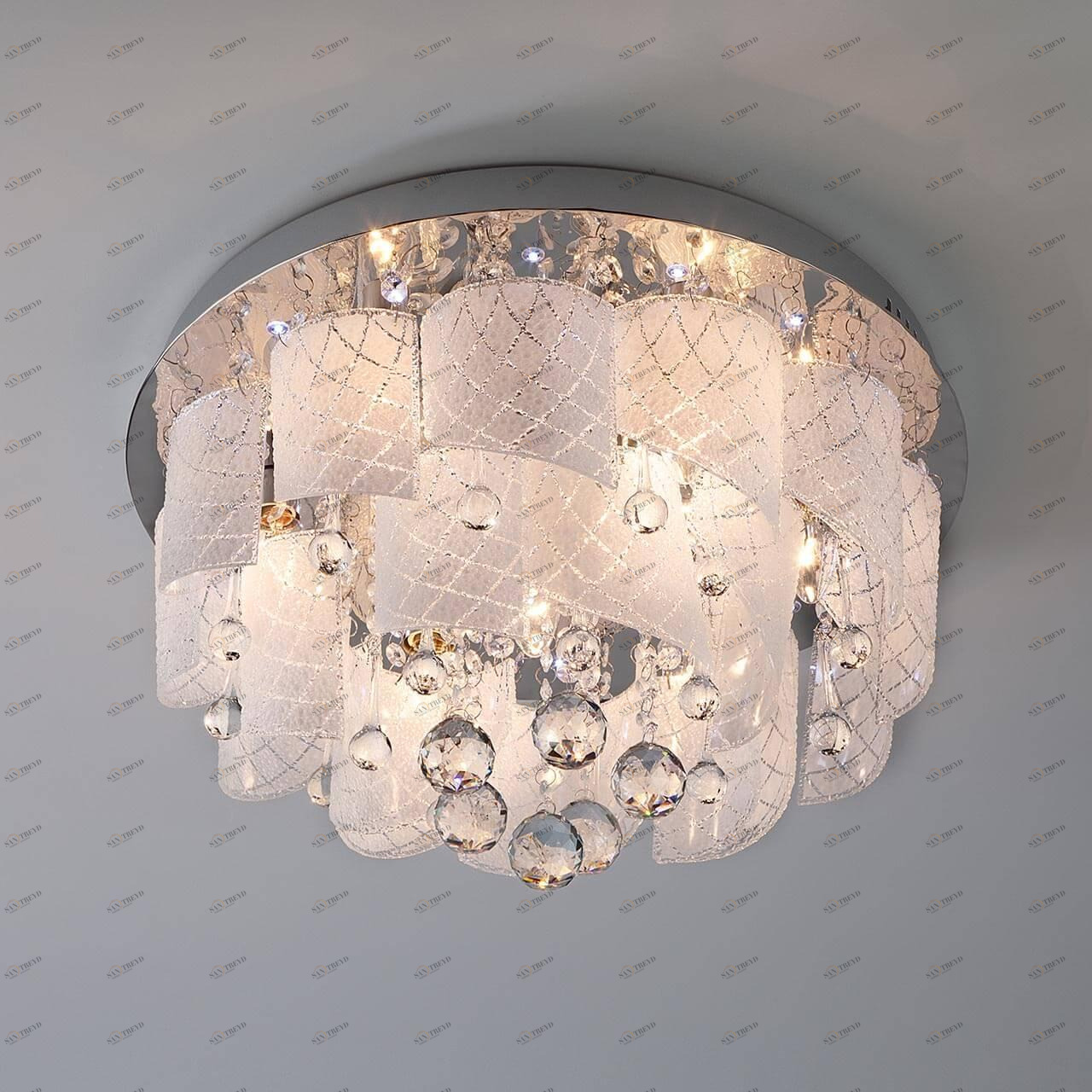 Потолочная люстра Eurosvet Cascade 80117/8 хром/белый EUROSVET CASCADE 184254 Белый 