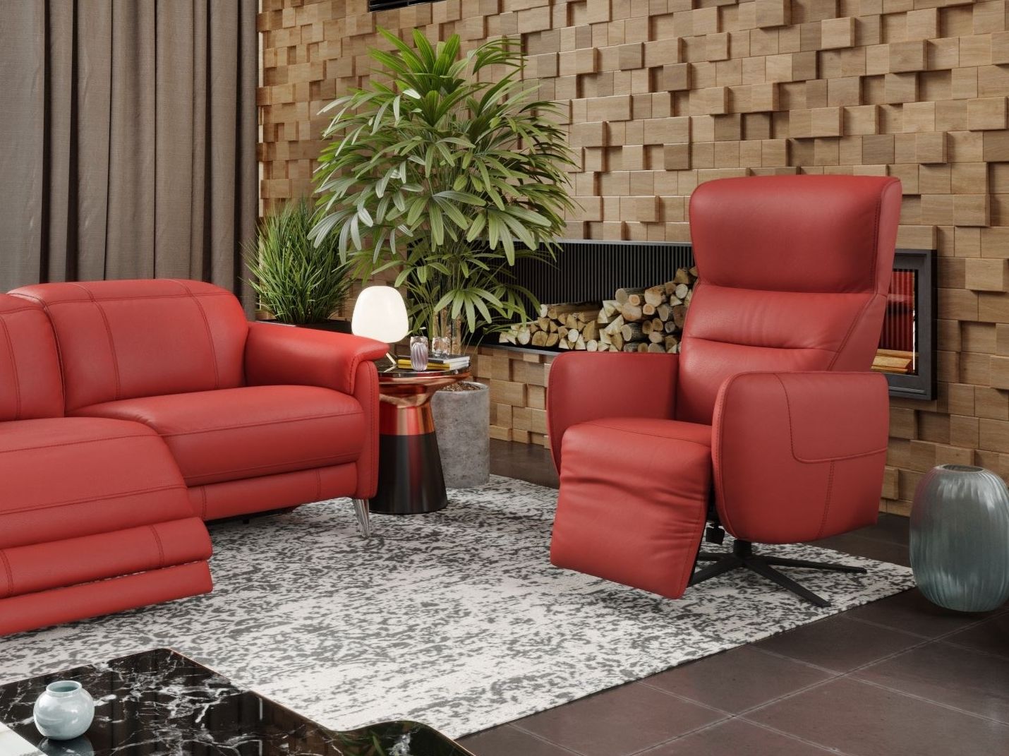 5-спицевое кожаное кресло с подлокотниками Sofanella Lucera ARCH-00093454 - Вид №6