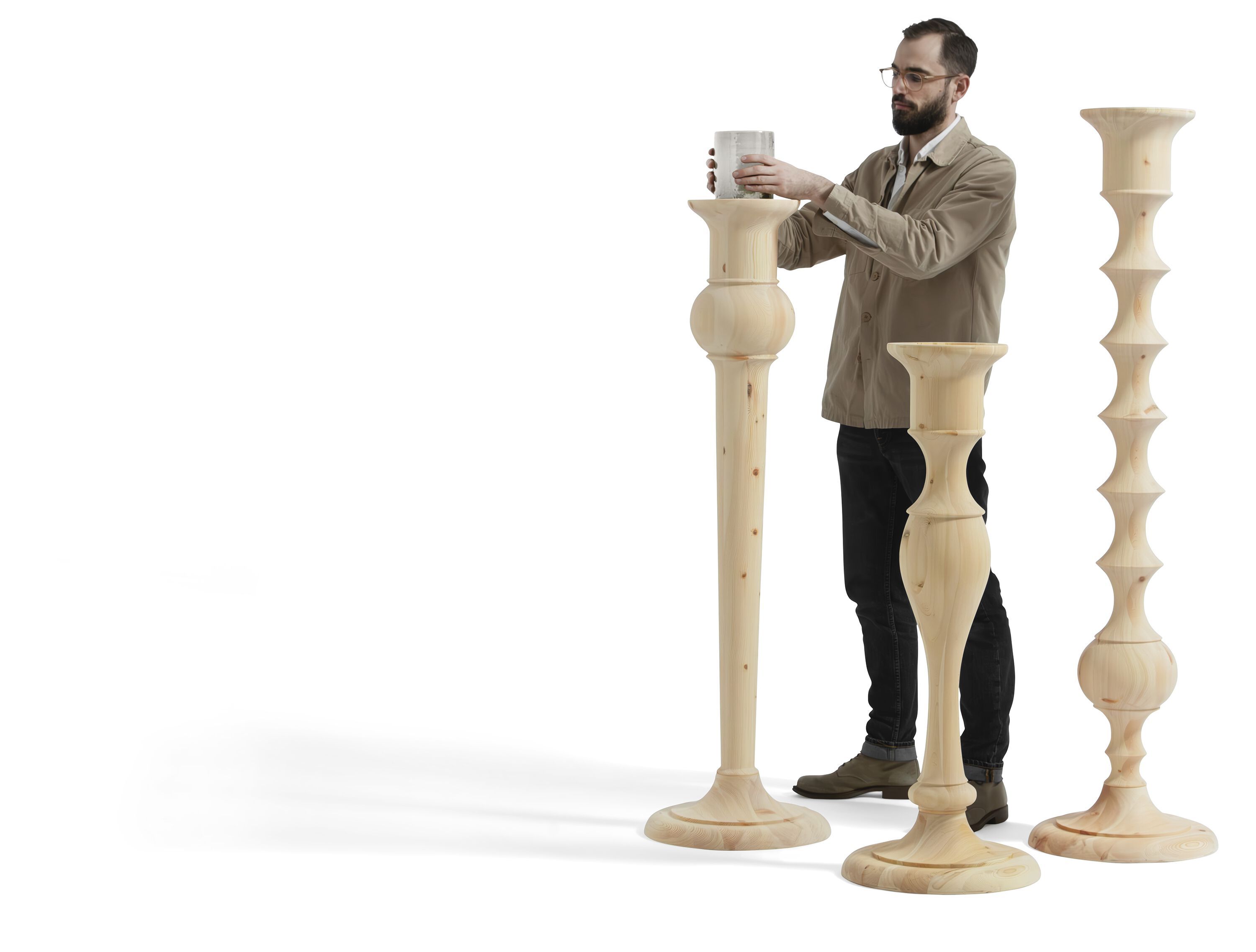 Деревянные напольные подсвечники Bla Station HOLY MOLY ARCH-00028153 - Вид №5