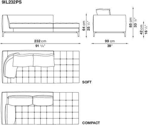 Угловой диван из ткани Maxalto Lucrezia Soft ARCH-00062457 - Вид №15