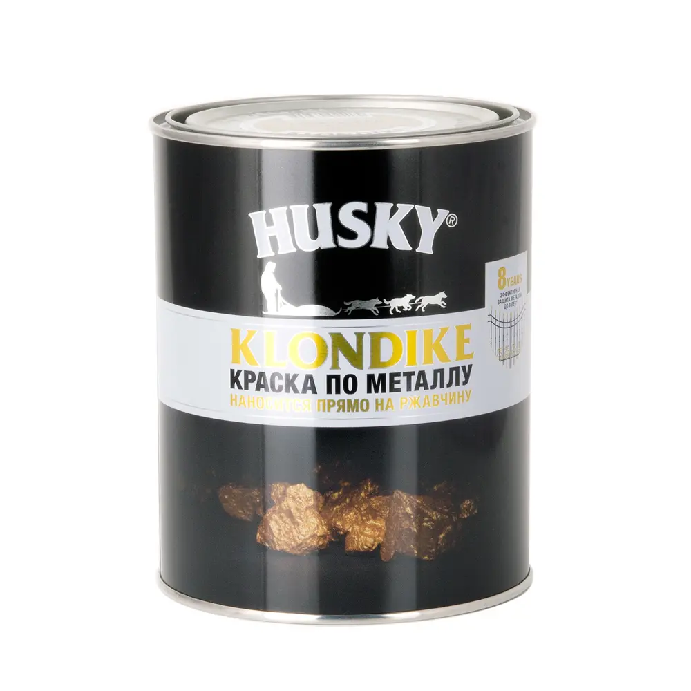 Антикоррозионная краска Husky Klondike для металла, светло-желтая глянцевая 0,9 л 84391755 STLM-0049011 - Вид №1