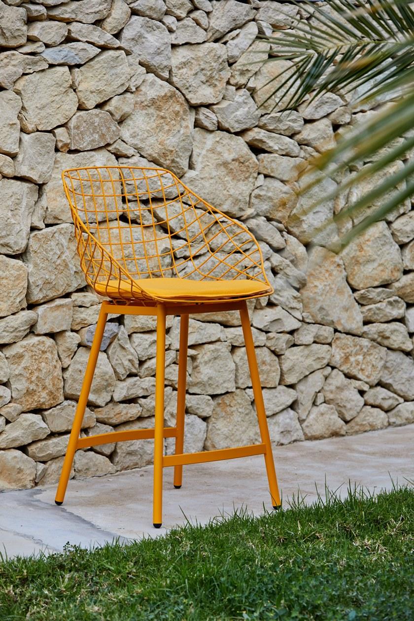 MUSOLA Высокий табурет из нержавеющей стали со встроенной подушкой Canasta 9050 / 9051 - Вид №2