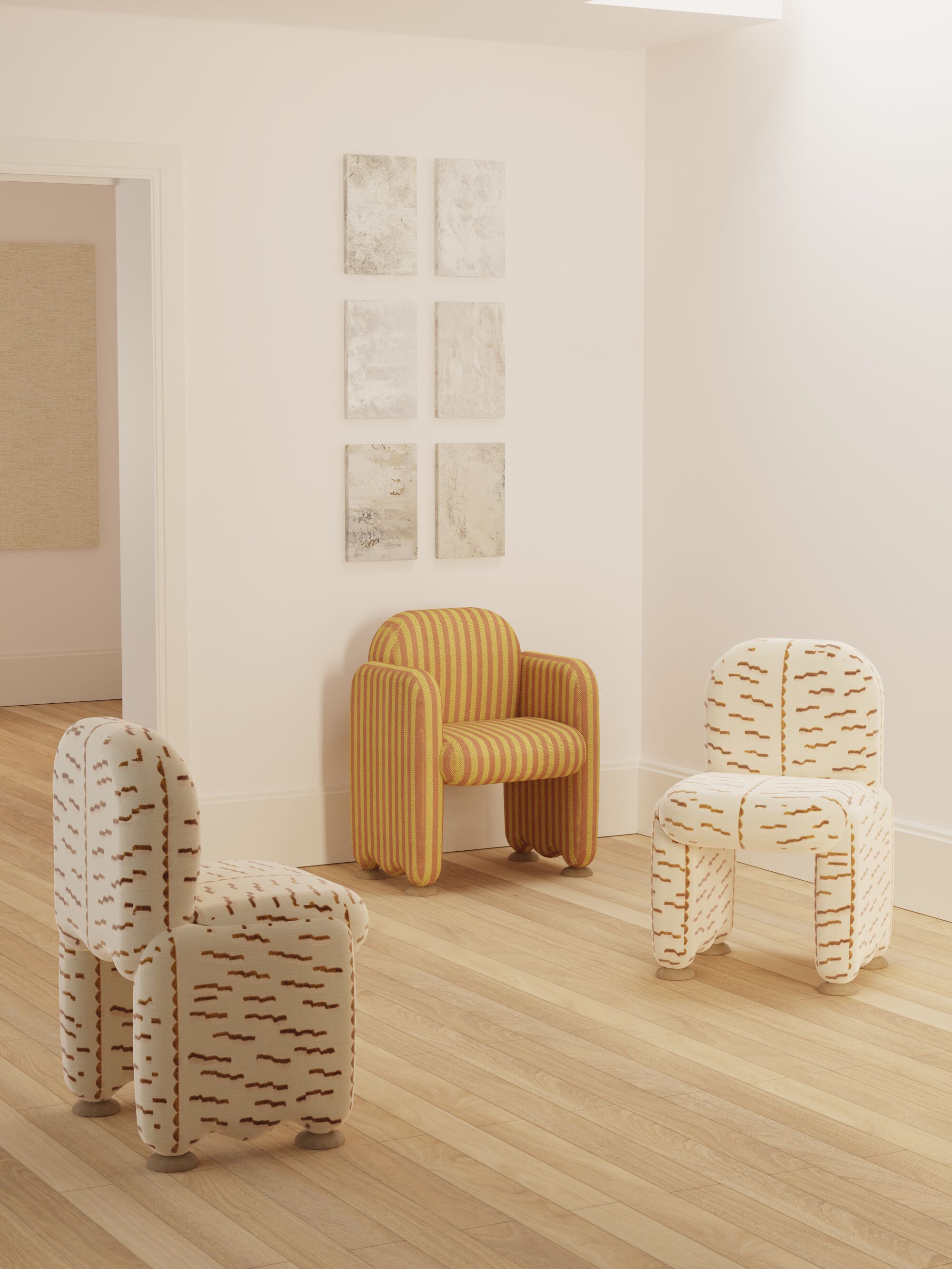 Мягкий стул из ткани DOOQ Синди ARCH-00141632 - Вид №5