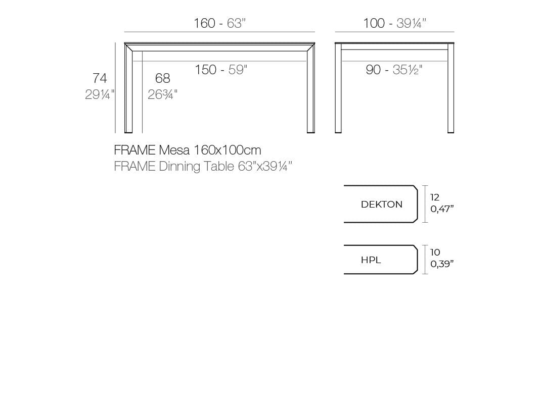 Полиэтиленовый садовый стол Vondom рамка ARCH-00127028 - Вид №7