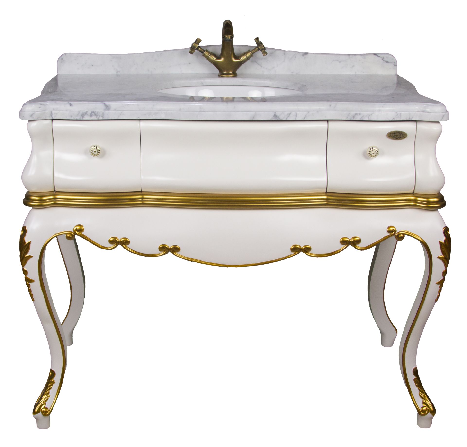 Тумба OREIRO арт. BDF-A3005 Ивори с золотом Tessoro BDFA3005CIG - Вид №1