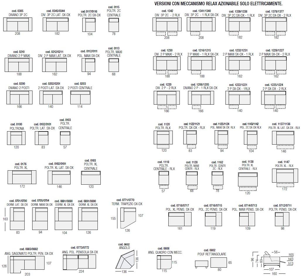Egoitaliano Диван Relax со съемным чехлом из ткани с электроприводом sun-id-1434761 - Вид №2
