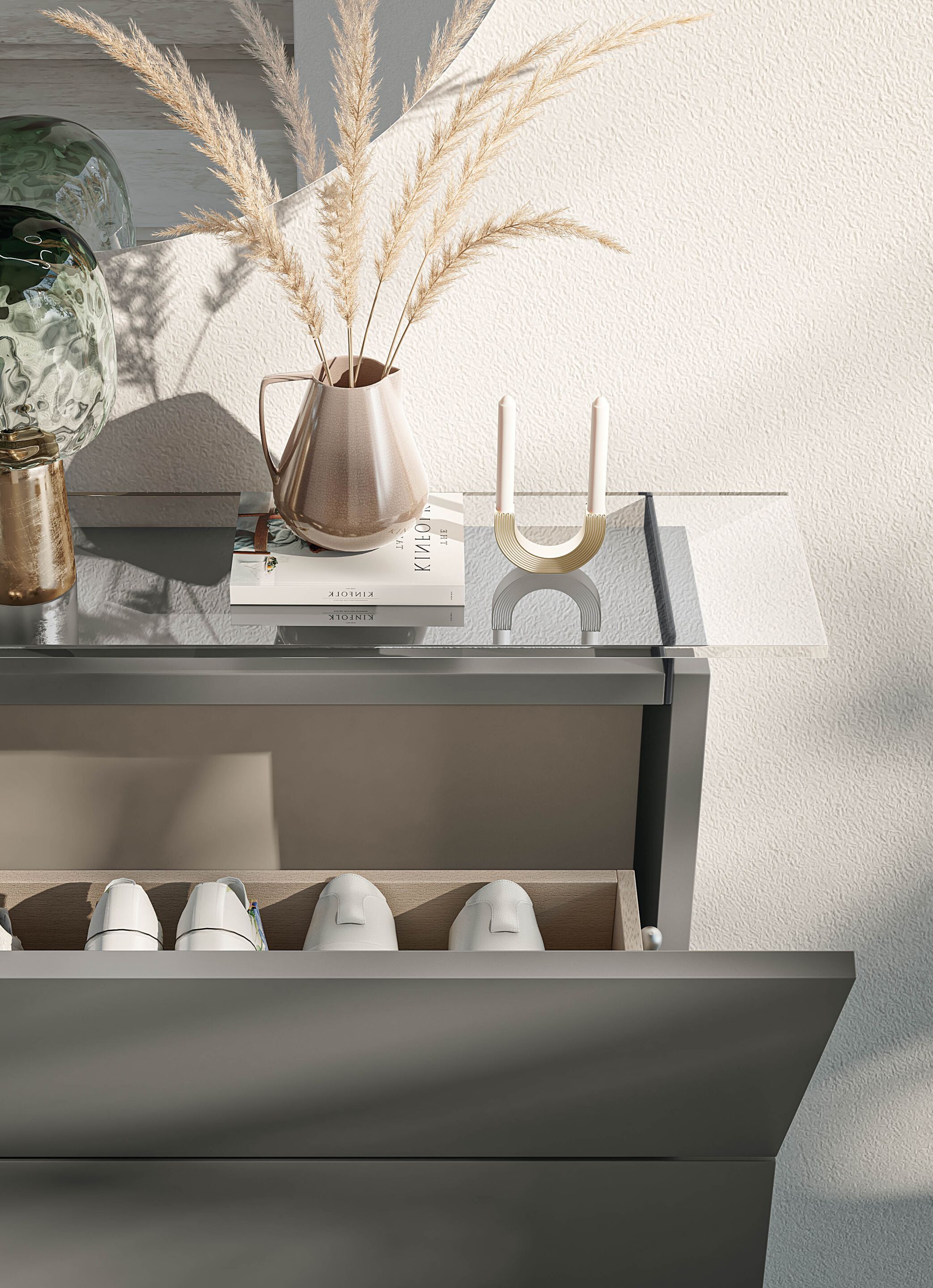 Деревянный шкаф для обуви Birex HOSOI COMP.2 ARCH-00007669 - Вид №1