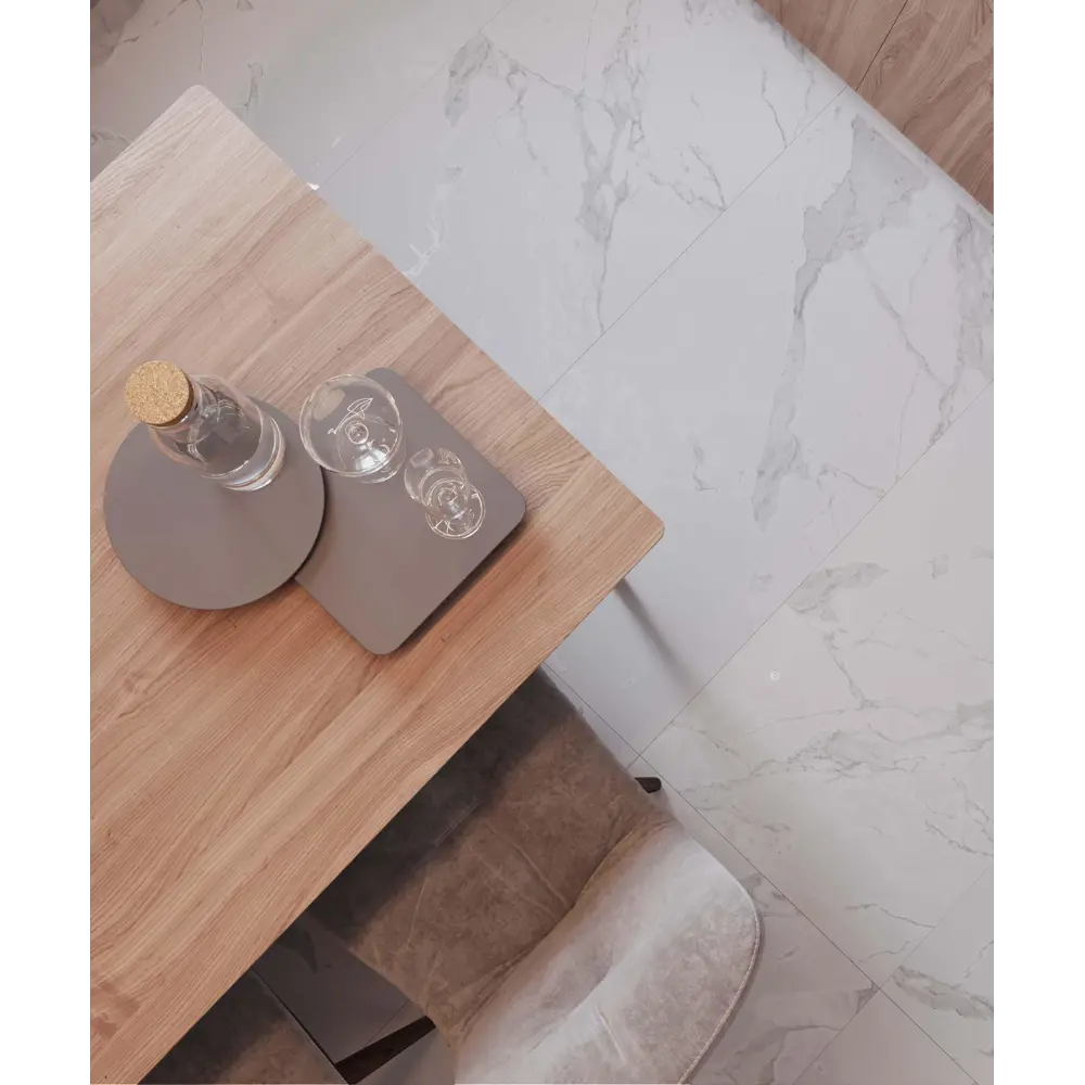 Керамогранит ARCADIA CERAMICA Paradise Statuario Carving - матовый белый 60×60 см 89396420 STLM-1359346 - Вид №5