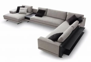 Poliform Мягкий угловой диван из ткани с шезлонгом Mondrian