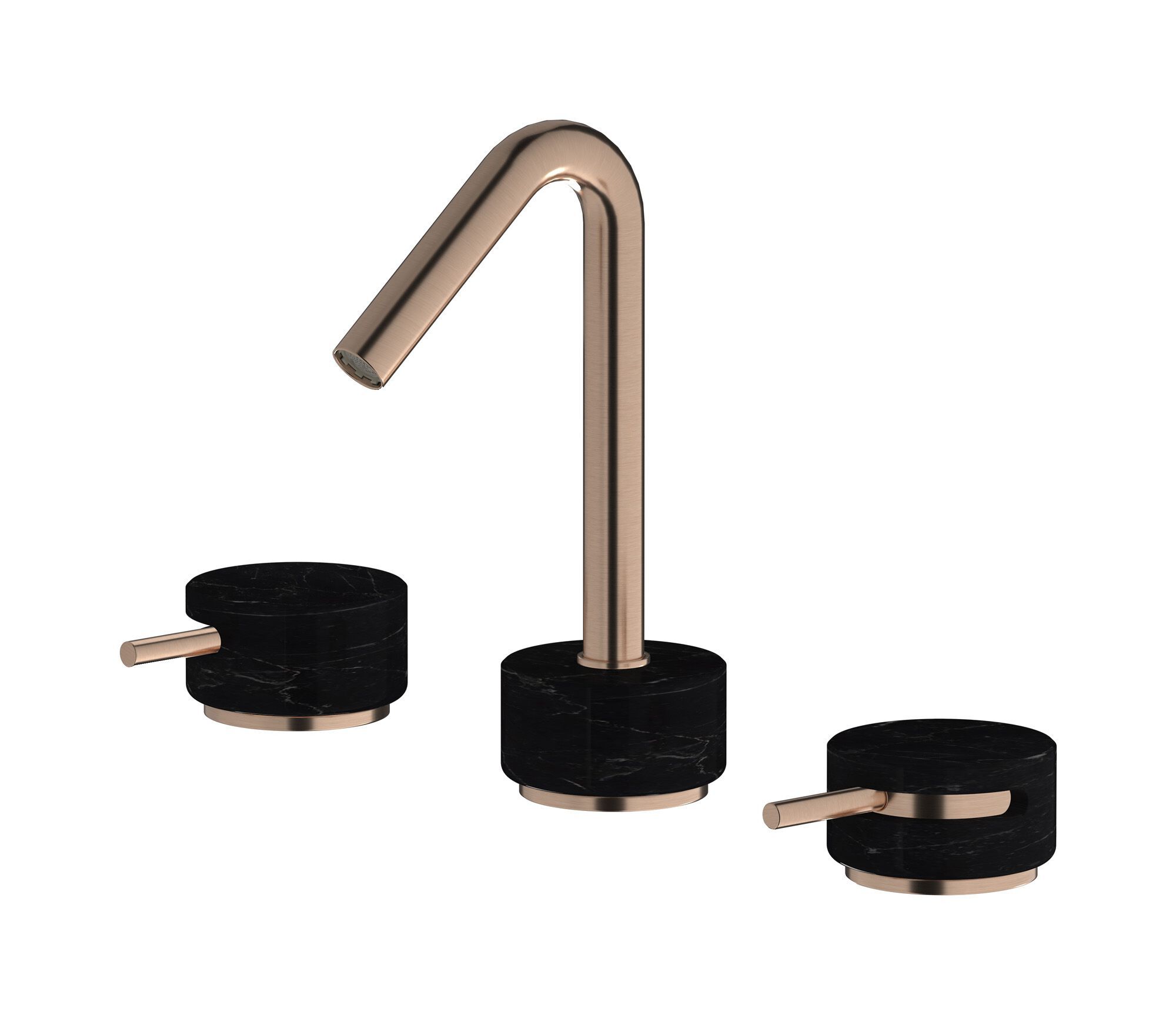 Смеситель для раковины с 3 отверстиями для мраморной столешницы с автоматическим сливом IB мрамор + мрамор Elle ARCH-00040657 - Вид №15