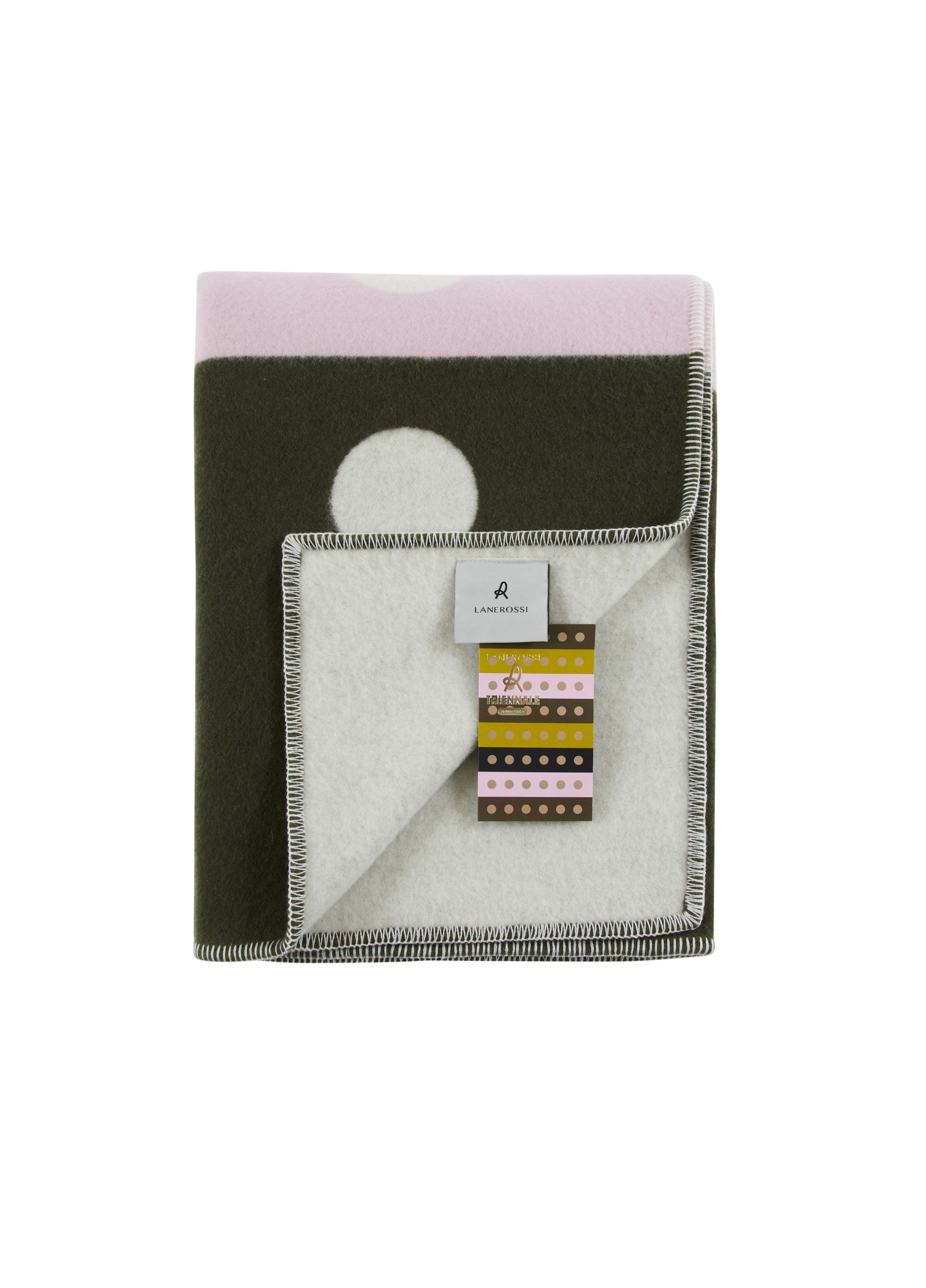 Plaid double face a pois e a righe in lana merino Lanerossi Memory is my Home ARCH-00100382 - Вид №7