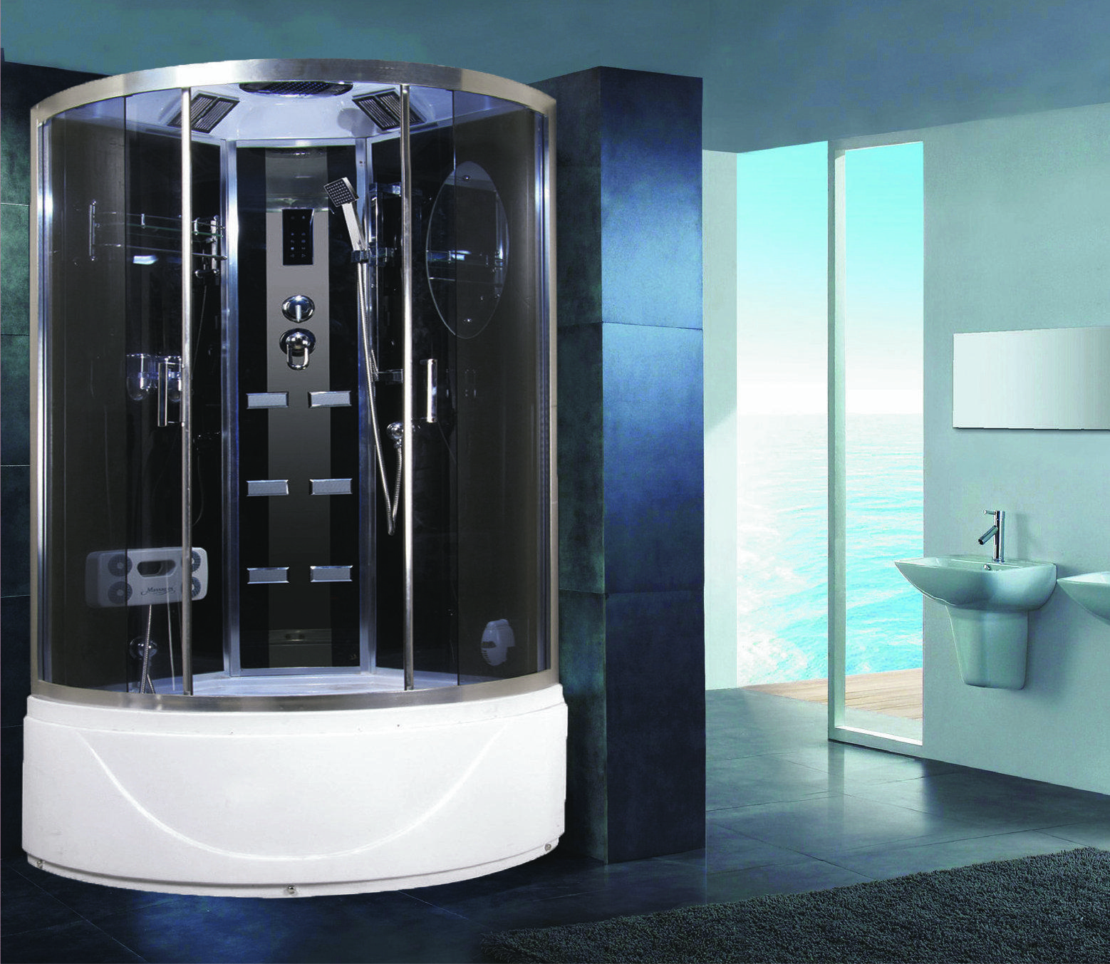 Душевая кабина NG-911-01 (1150х1150х2200) окий поддон стекло ТОНИРОВАННОЕ Niagara Ultra 9110134