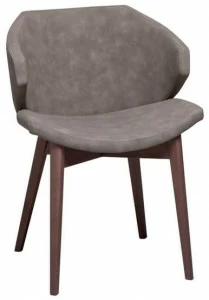 Tonin Casa Стул с подлокотниками из экокожи на деревянной основе