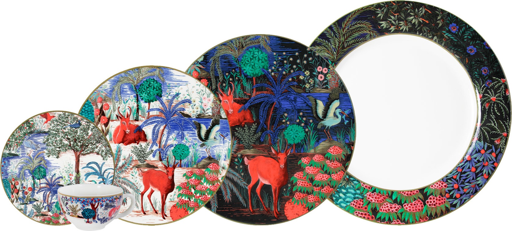 10663642 Gien Сервиз чайно-столовый Gien Дворцовый сад на 6 персон 24 предмета, фаянс Фаянс 