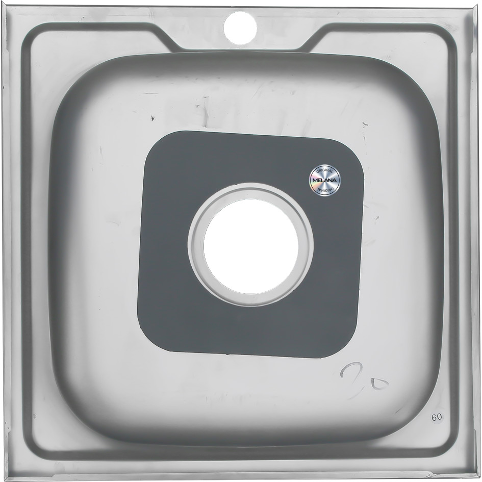 Мойка 5050 MELANA 0,8/180 накладная квадратная с сифоном (003 ta*10) 003 ta (*10) - Вид №2