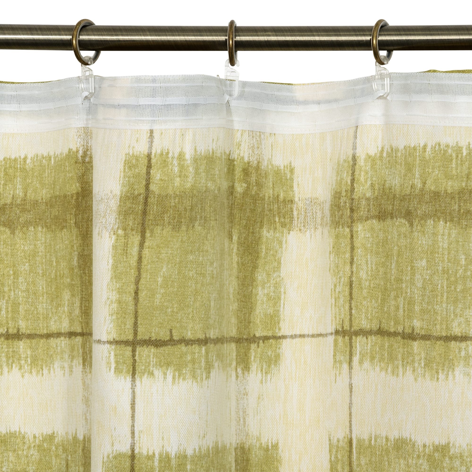 82010140 Штора на ленте «Outline», 140х180 см, клетка, цвет фисташковый Santreyd  - Вид №4