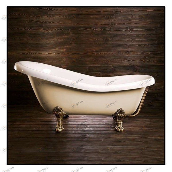 Ванна Akcjum Rectime 170 WR-02-05-Br-J овальная кремовая с золотыми ножками WR0205BRJ
