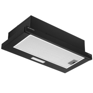 9168706 Вытяжка телескопическая Meferi SLIDEBOX60BK LIGHT черный/черный